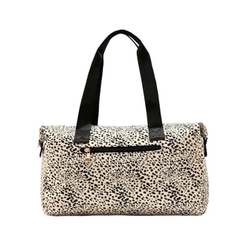 Mali & Lili Weekender Bag in Cream/Black NWT in packaging unopened